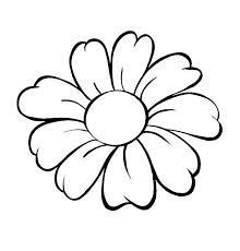 220x230 Daisy Outline Clipart Within Daisy Outline - Daisy Drawing Outline