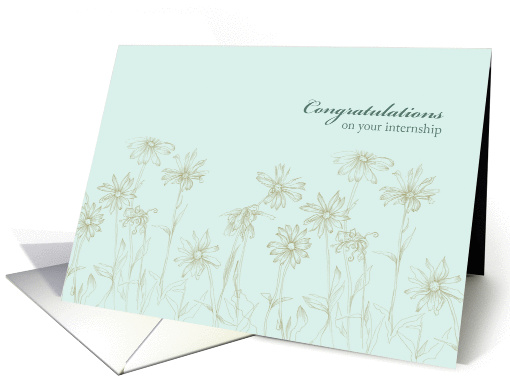 510x382 Internship Congratulations Daisy Flowers Drawing Card - Daisy Flower Drawing