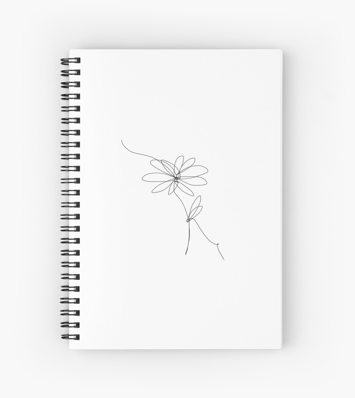 1171x1313 One Line Daisy Drawing Spiral Notebooks - Daisy Line Drawing