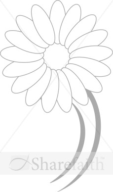 229x388 Dancing Daisy Line Drawing Church Flower Clipart - Daisy Outline Drawing