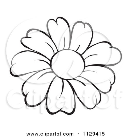 450x470 Gallery Daisy Outline Clipart - Daisy Outline Drawing