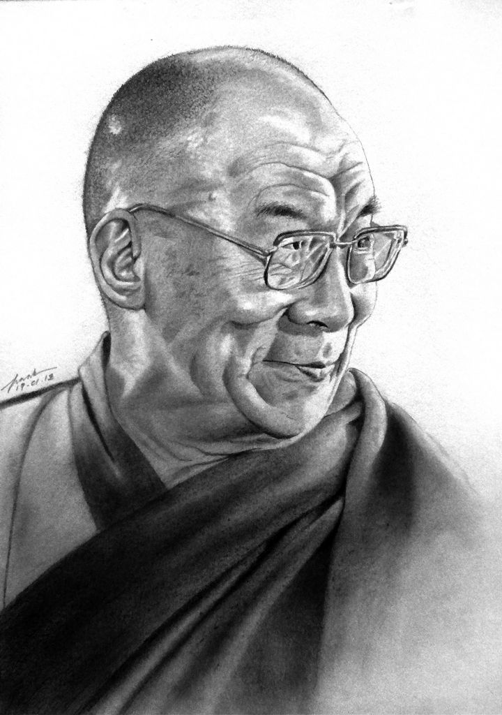 720x1024 Tenzin Gyatso, The Dalai Lama - Dalai Lama Drawing