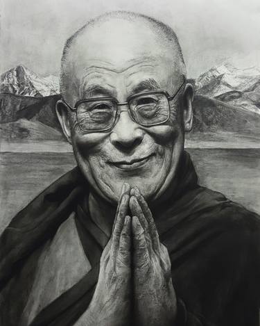 375x469 The Dalai Lama Drawing - Dalai Lama Drawing