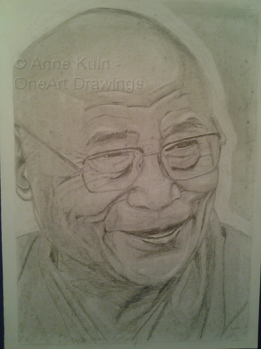 900x1200 No Dalai Lama Oneart Drawings Drawing - Dalai Lama Drawing