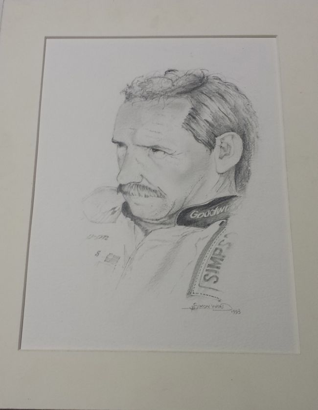 650x837 dale earnhardt pencil sketch portrait freck's auto art - Dale Earnhardt Drawing