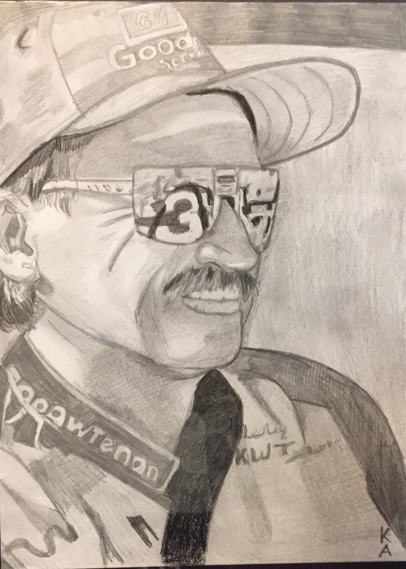 794x1112 nascar dale earnhardt graphite drawing etsy - Dale Earnhardt Drawing