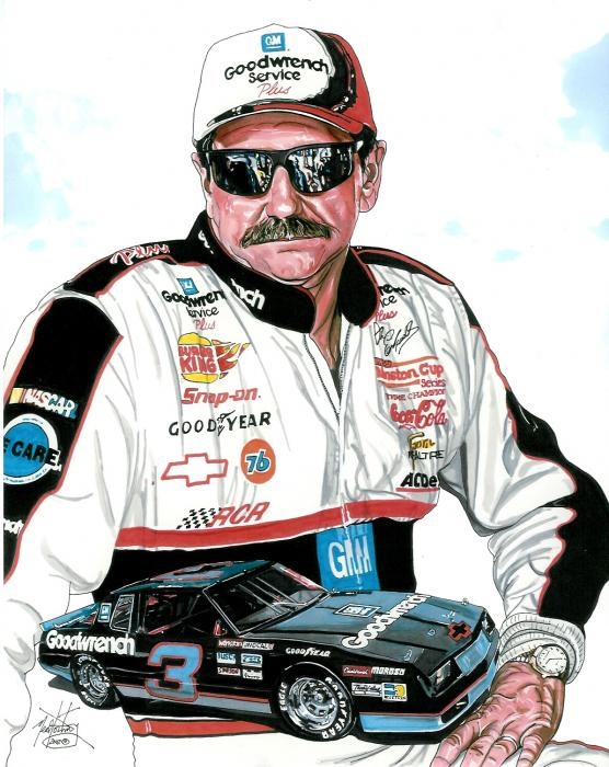 556x700 on a shelf with no paddle nascar dale earnhardt - Dale Earnhardt Drawing