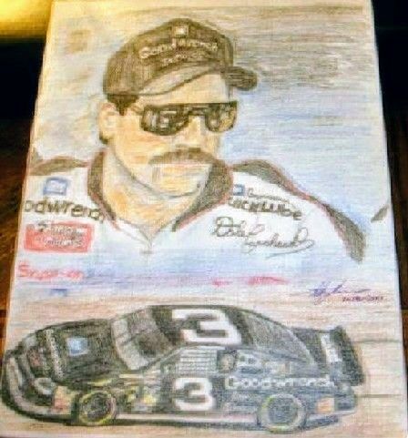 448x481 pencil drawing of dale earnhardt sr - Dale Earnhardt Drawing