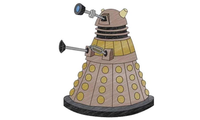 800x480 how to draw a dalek doctor who - Dalek Drawing