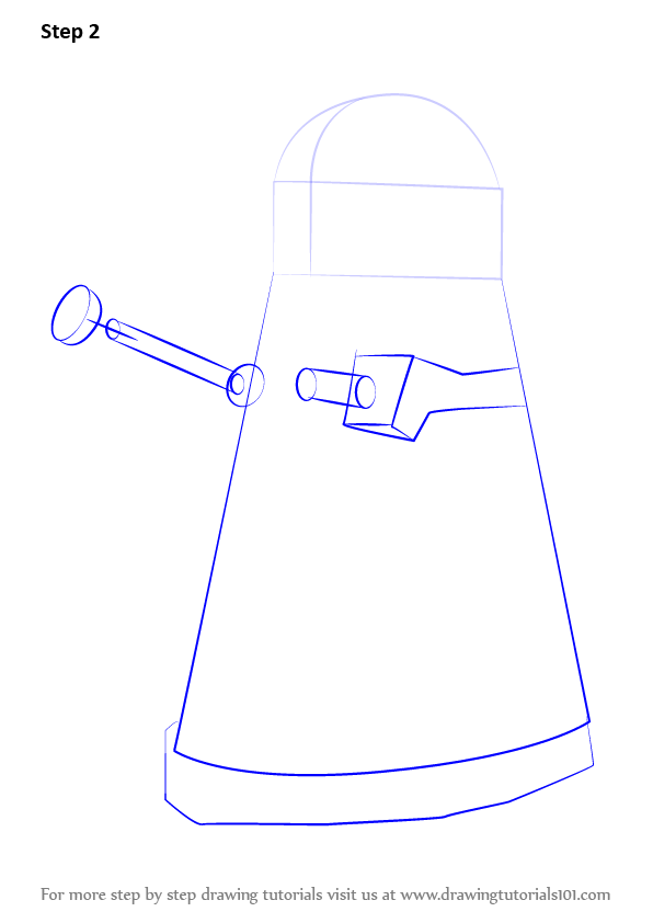 596x842 learn how to draw dalek from doctor who - Dalek Drawing