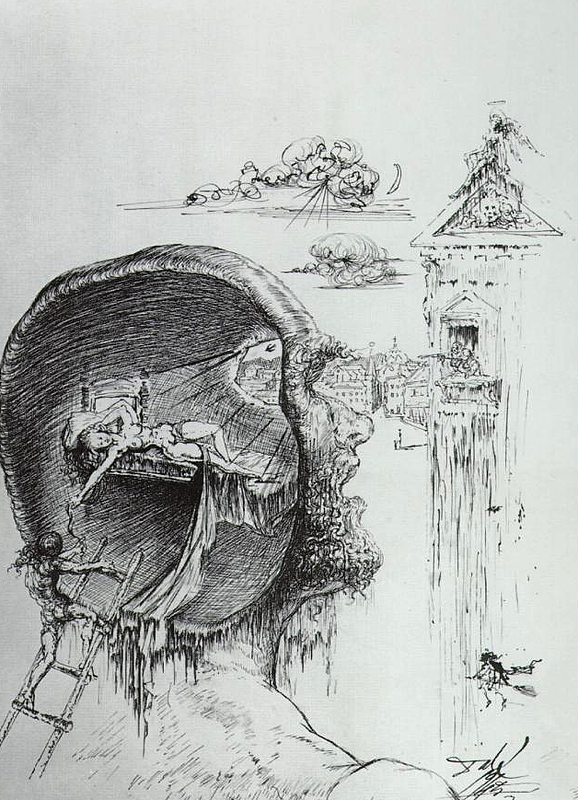 578x800 salvador dali illustration for autobiography of benvenuto cellini - Dali Drawings