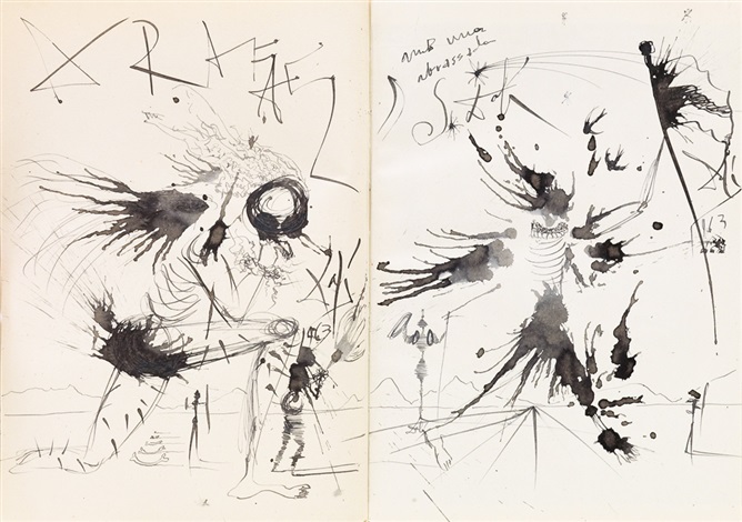 668x470 Two Drawings - Dali Drawings