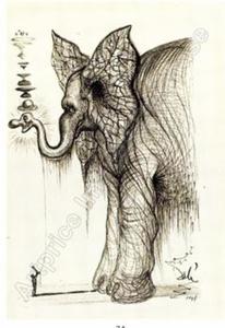 206x300 Elephant - Dali Elephant Drawing