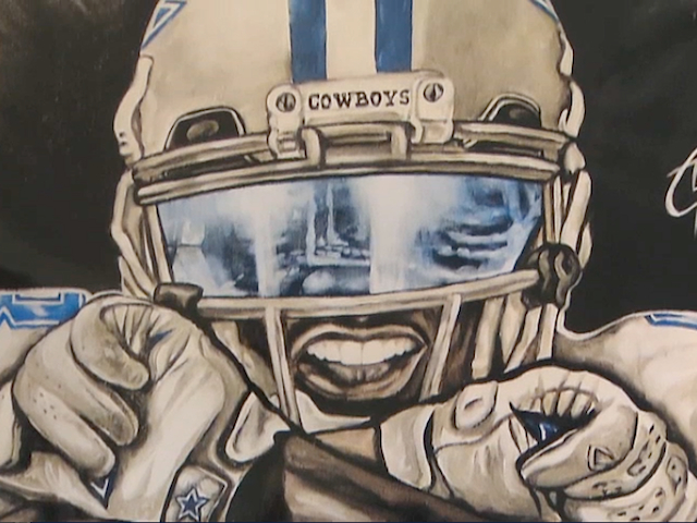 640x480 dallas cowboys superfan turning love for the team into art cbs - Dallas Cowboys Drawings