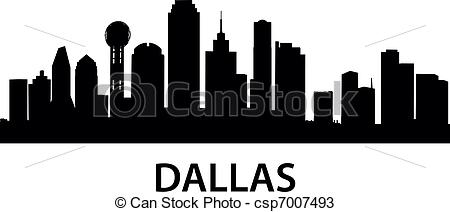 450x212 dallas skyline clipart - Dallas Skyline Drawing