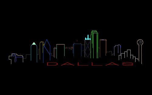 500x313 dallas skyline drawing - Dallas Skyline Drawing