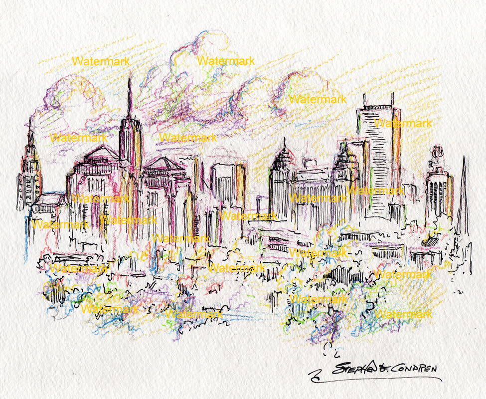 Dallas Skyline Pencil Drawing at Explore