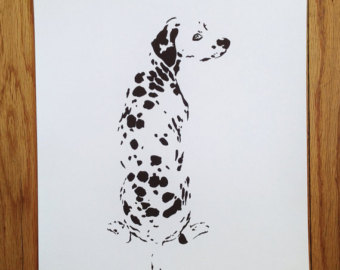 340x270 Dalmatian Drawing Etsy - Dalmatian Drawing