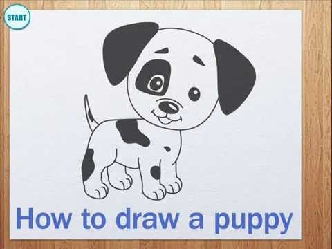 480x360 How To Draw A Easy Dalmatian Puppy Summer Fun For Kids - Dalmatian Drawing