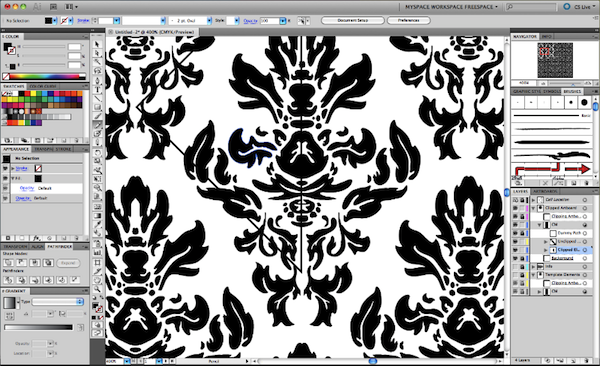 600x366 Quick Tip Create A Damask Pattern Using The Madpattern - Damask Drawing