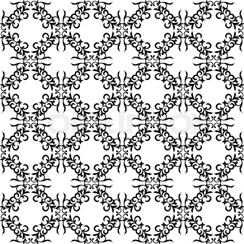 800x800 Art Damask Decorative Seamless Pattern Stock Vector Colourbox - Damask Drawing