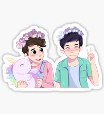 210x230 Dan And Phil Drawing Stickers Redbubble - Dan Drawing