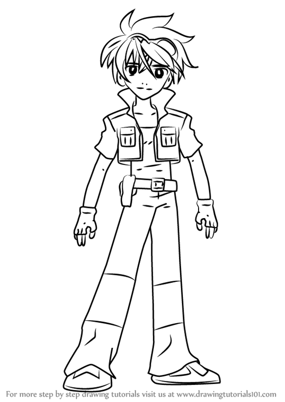 567x800 Learn How To Draw Dan Kuso From Bakugan Battle Brawlers - Dan Drawing