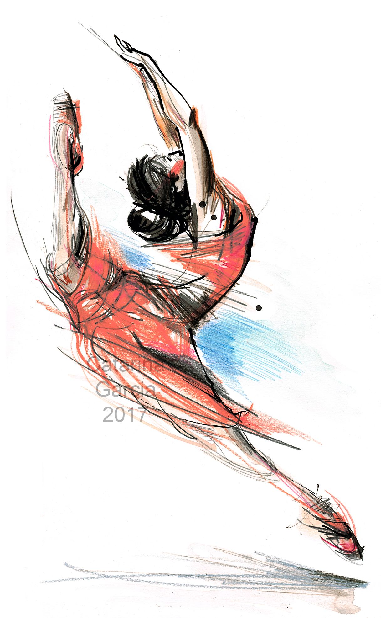 1217x1970 dance drawings steemit - Dance Drawing