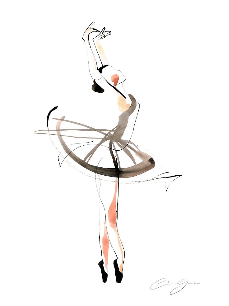 750x1000 ballet dance drawing drawstring bag - Dance Drawing