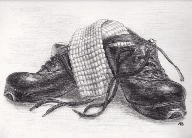 Ballet Shoes Sketch at PaintingValley.com | Explore collection of