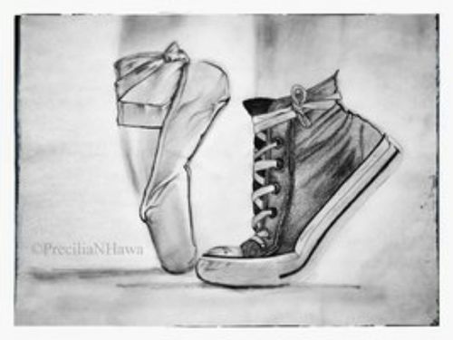 500x375 ballet shoes converse dance in drawings, art, ballet - Dance Shoes Drawing