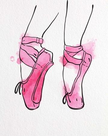 Dance Shoes Drawing at PaintingValley.com | Explore collection of Dance ...