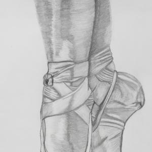 300x300 comfortable pencil sketches of dancers pencil sketches of ballet - Dance Shoes Drawing