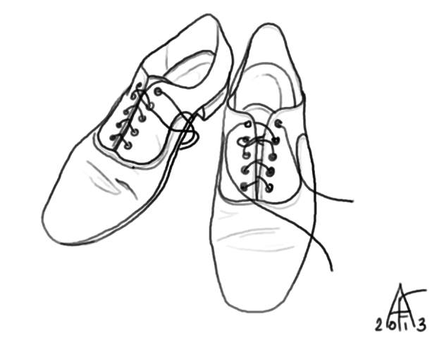 623x483 Footwear Number - Dance Shoes Drawing