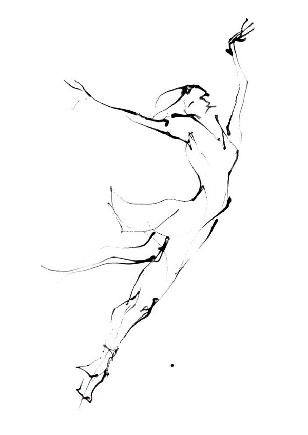 Dancer Line Drawing