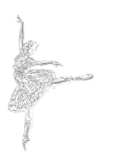 405x550 ballet dancer line art posters - Dancer Line Drawing