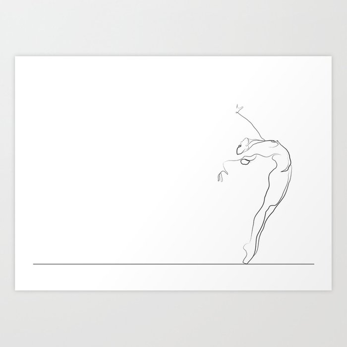 700x700 dancer line drawing art print - Dancer Line Drawing