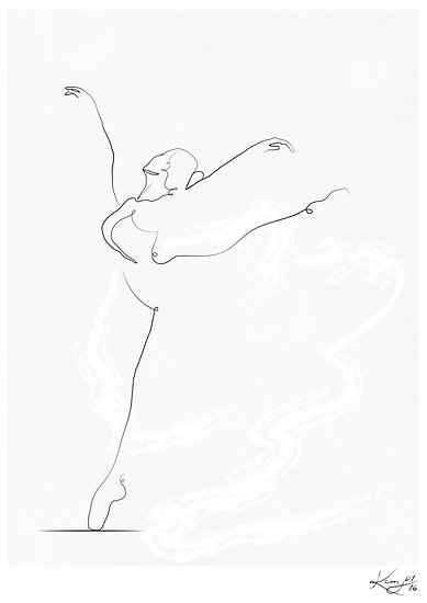 389x550 essence' dancer line drawing posters - Dancer Line Drawing