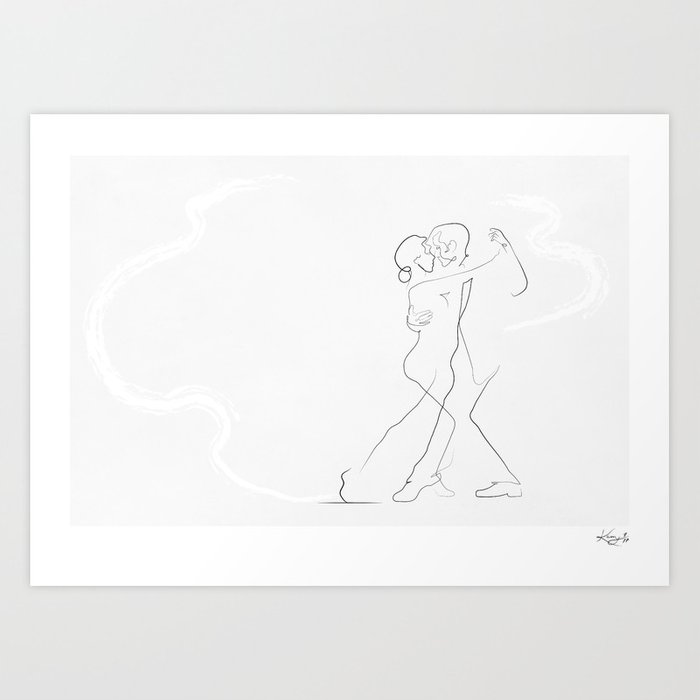 700x700 tango i' dancer line drawing art print - Dancer Line Drawing