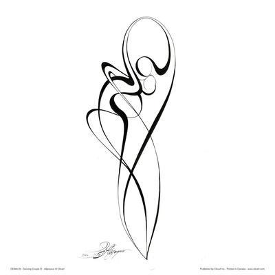 400x400 dancing couple iii art print - Dancing Couple Drawing