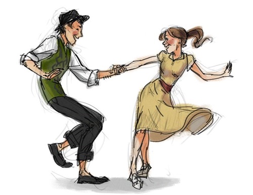 500x385 dancing couple drawing discovered - Dancing Couple Drawing