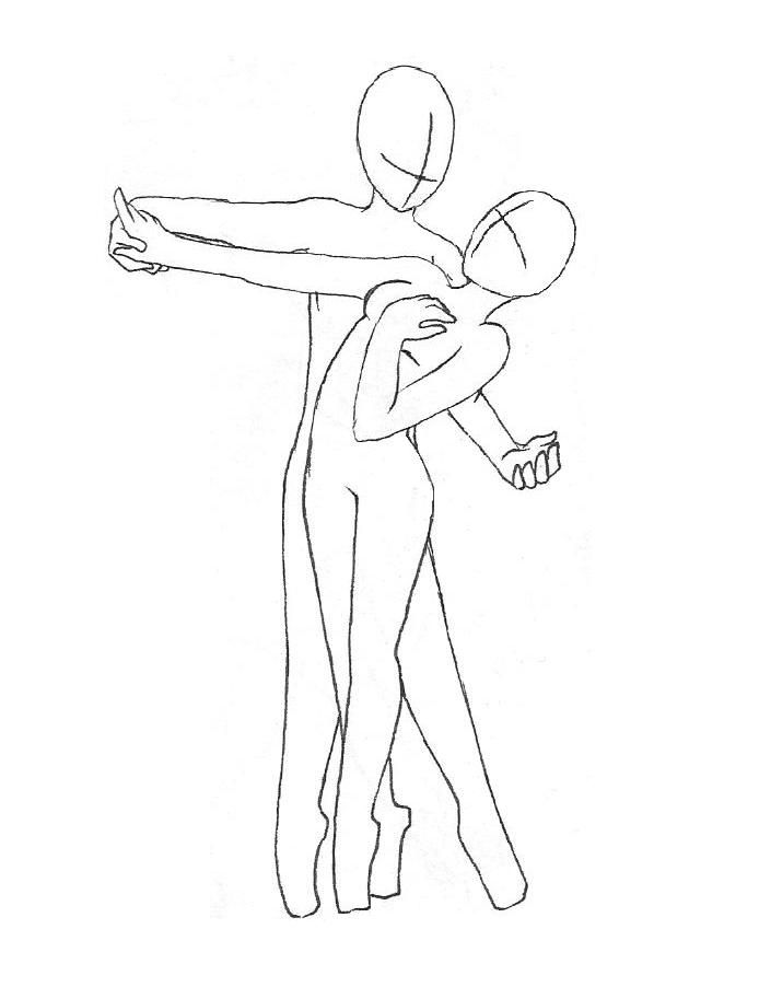 694x902 dancing couple outline - Dancing Couple Drawing