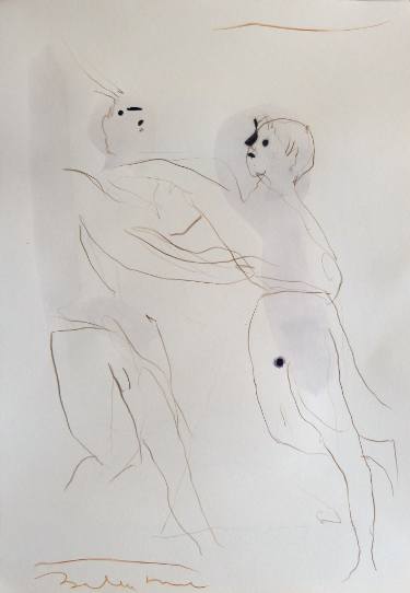 375x542 Spontaneous Drawing - Dancing Couple Drawing