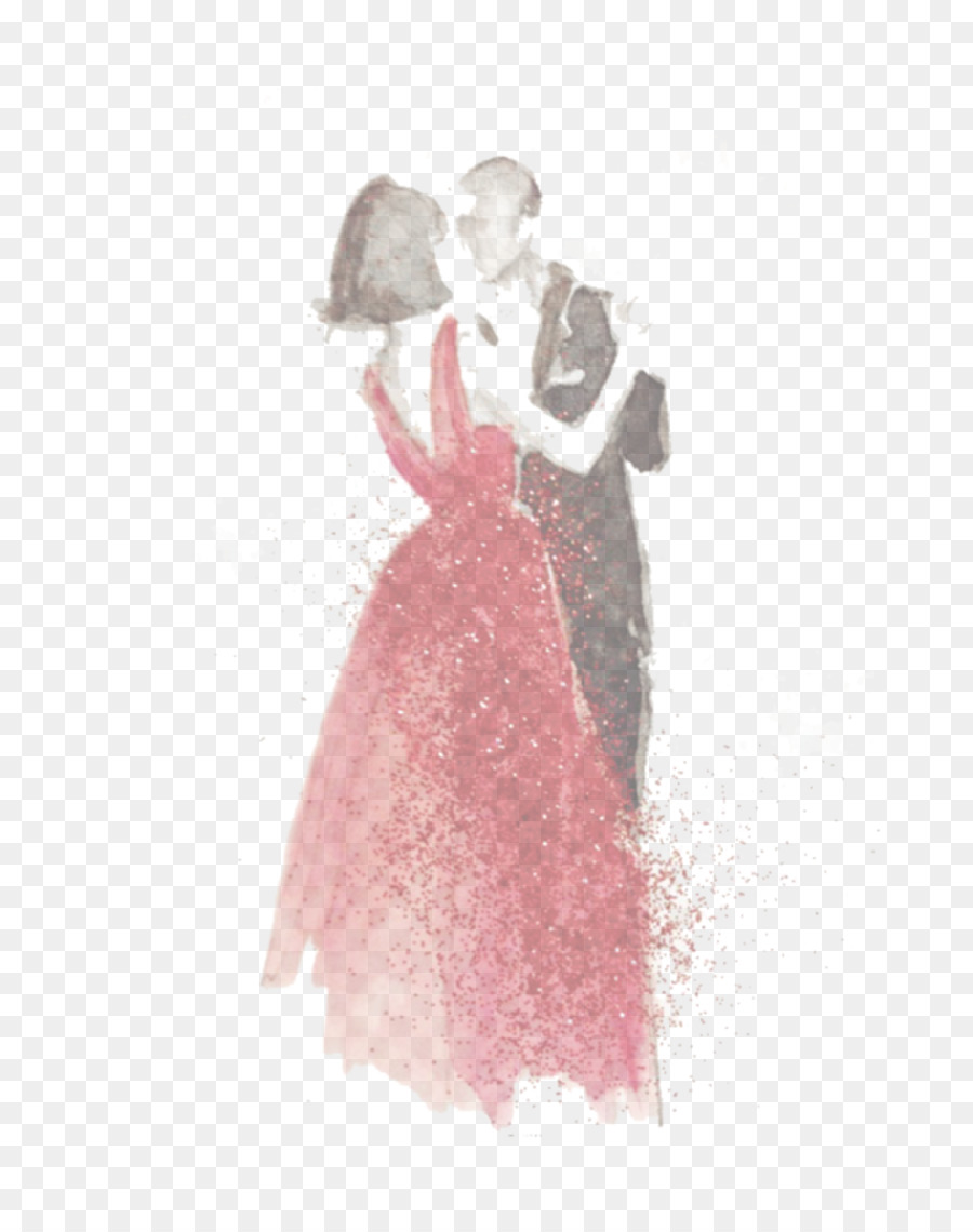 900x1140 the dancing couple watercolor painting drawing illustration - Dancing Couple Drawing