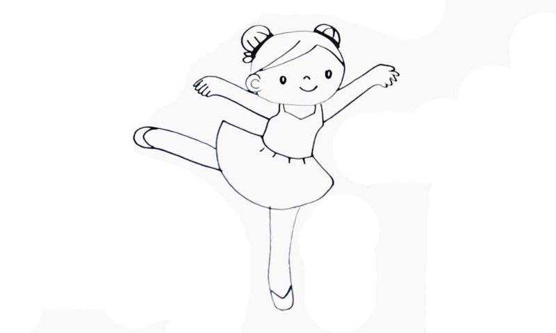 800x480 How To Draw A Dancing Girl - Dancing Drawing