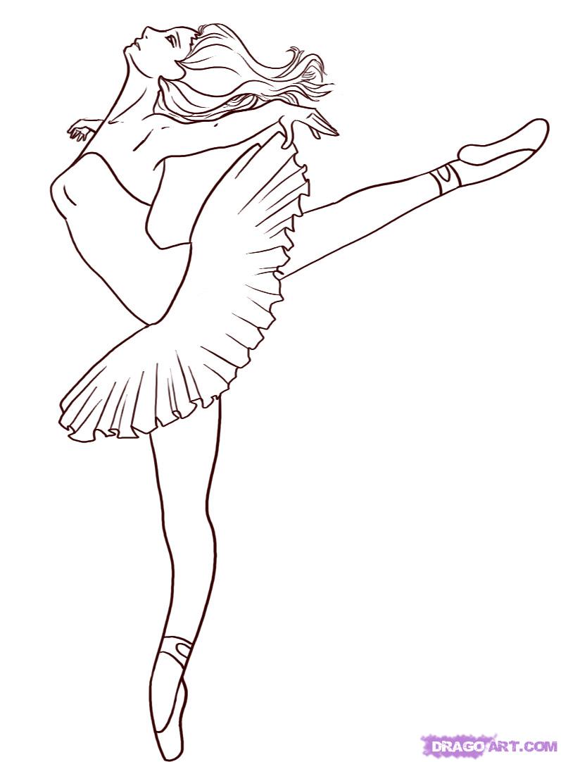 797x1082 Step How To Draw A Ballerina Dancer - Dancing Drawing