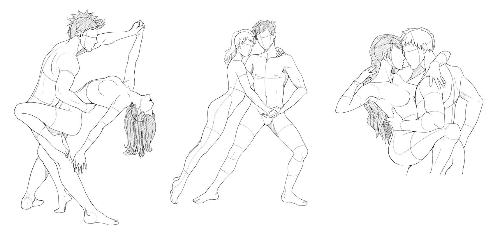 1716x812 Couple Dancing Drawing Reference And Sketches For Artists - Dancing Drawing