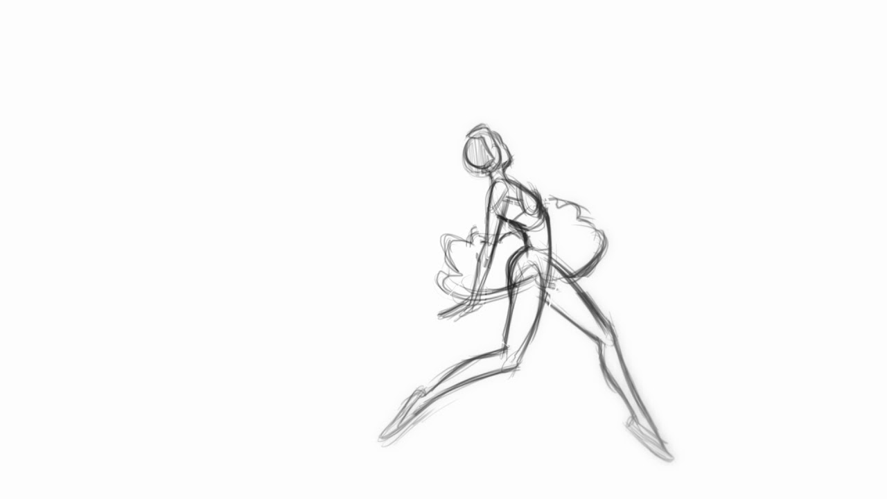 1280x720 Ballet Dance Animation Study - Dancing Drawing Animation