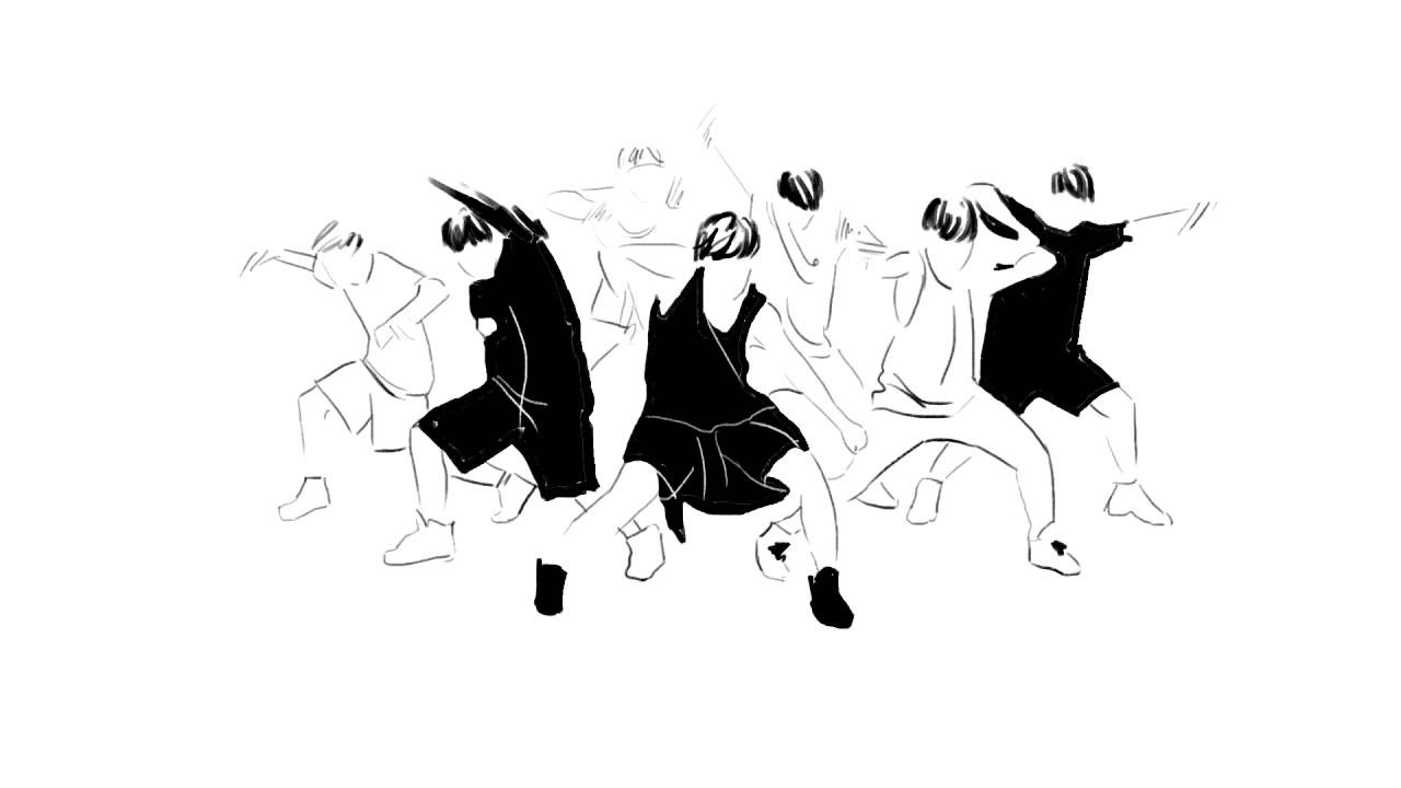 1280x720 Drawing Academy Dance For Free Download - Dancing Drawing Animation