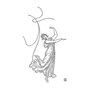 300x300 Dancing Figure Line Drawing Drawing - Dancing Figure Drawing